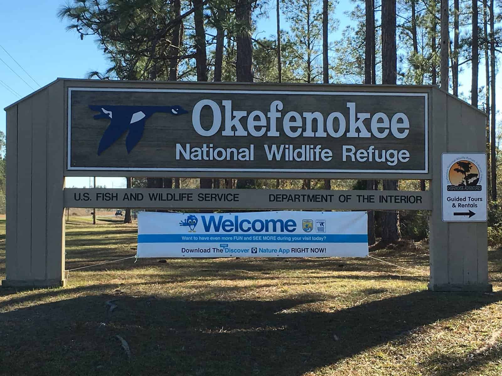 Okefenokee Welcome Sign