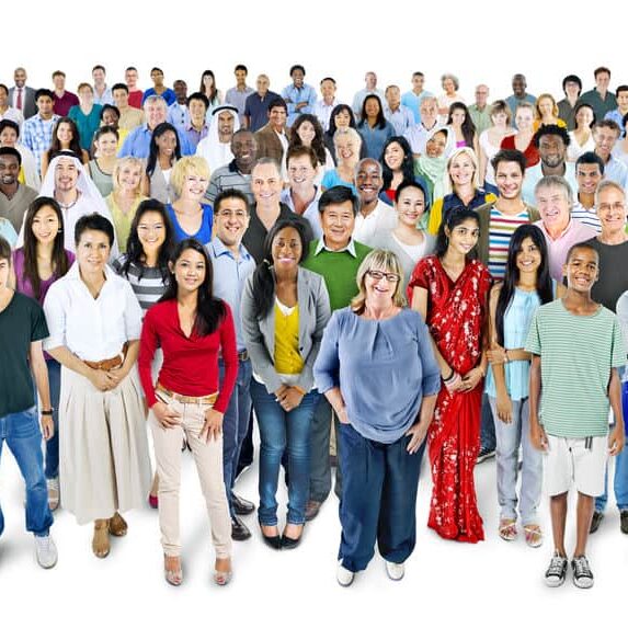 Large group of Multiethnic people