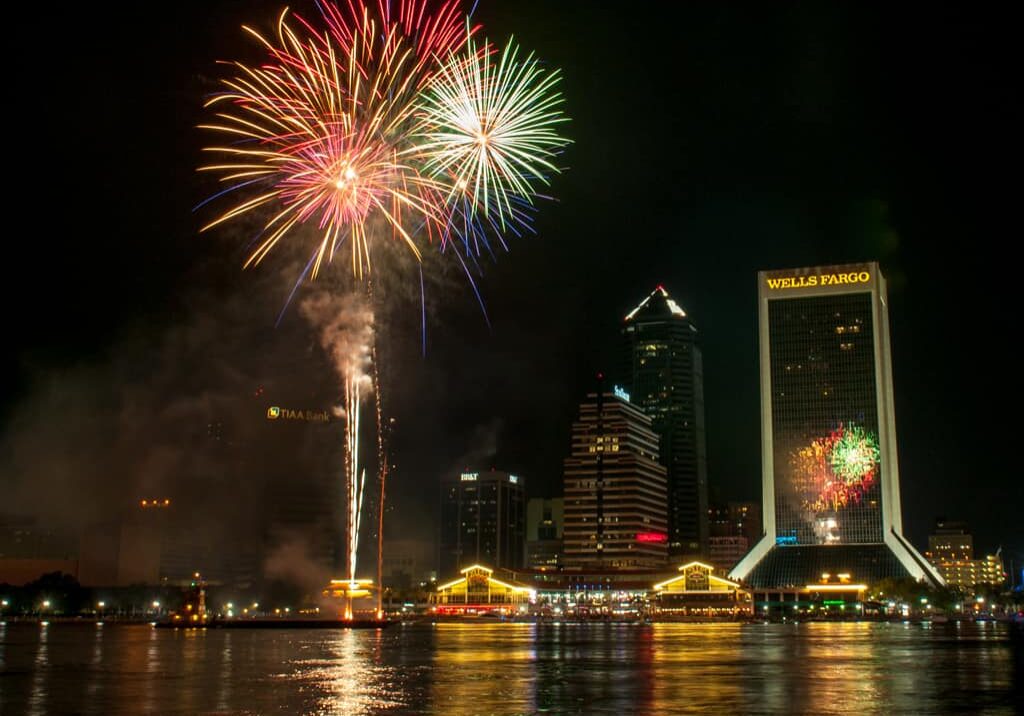 Fireworks by the River by Anita Fanic