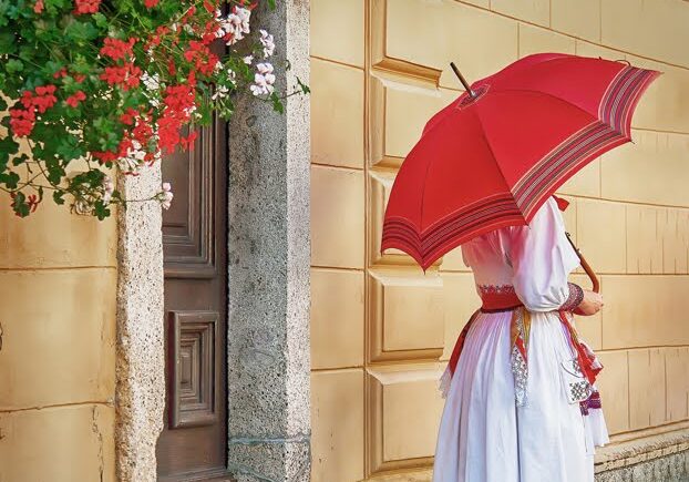 Girl with umbrella